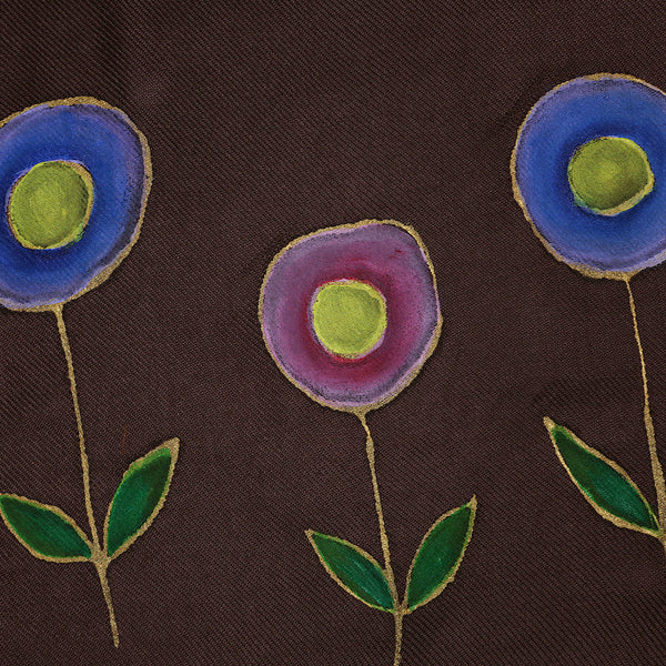 Hand painted Scarf - Garden