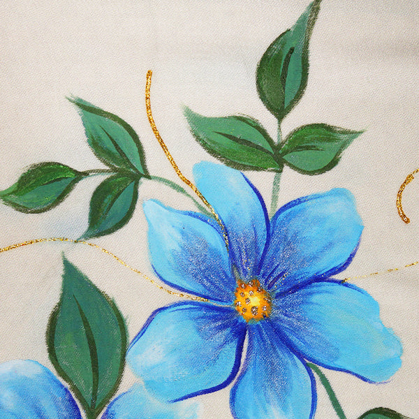 Hand painted Scarf - Blue