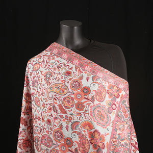 Handmade Pashmina Ladies Shawl / Scarf - Cream Pink