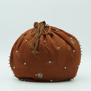 Handmade Batua Bag Pouch - Clay Silk