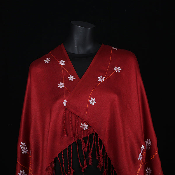 Hand painted Scarf - Red