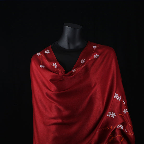 Hand painted Scarf - Red