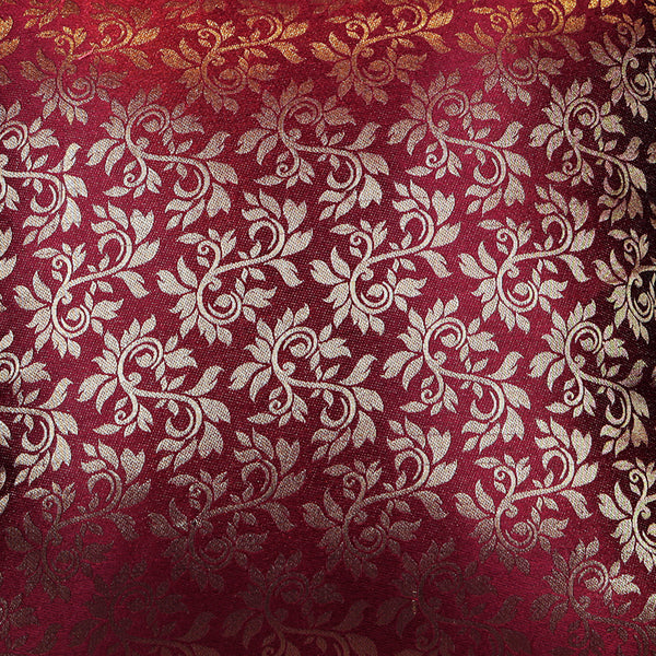 Handmade Decorative Throw Pillow Cushion & Cover -Crimson Vine