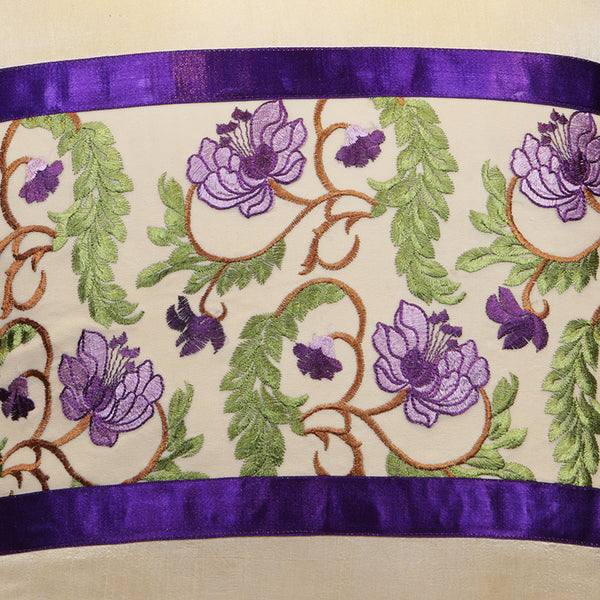 Handmade Decorative Throw Pillow Cushion & Cover Purple Lace