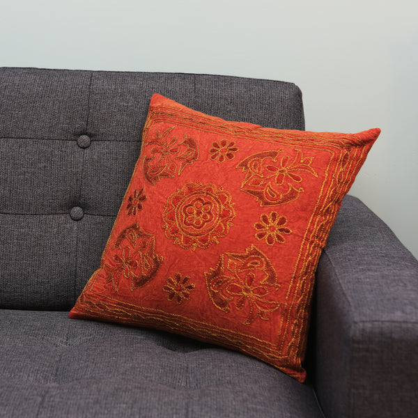 Handmade Cotton finish  Decorative Throw Pillow & Cushion Cover Pair 16 x 16 inches BNW