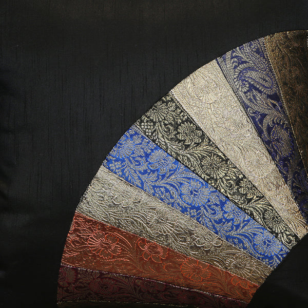 Handmade Decorative Throw Pillow Cushion & Covers -Banarsi Black