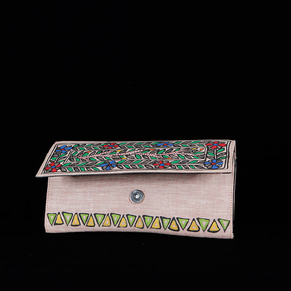 Handpainted Madhubani Ladies Clutch / Purse - Tree of Life