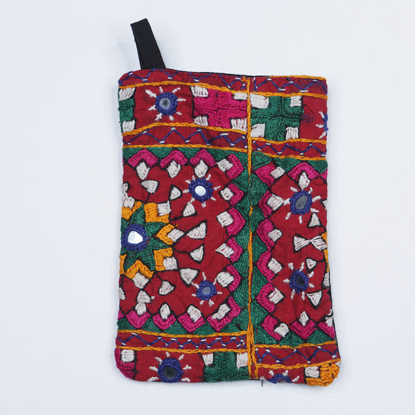 Handmade Embroidered Ladies Shoulder Bag - Mirror work set