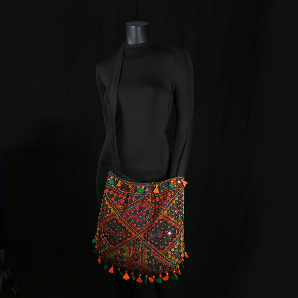Handmade Embroidered Ladies Sling Bag - Mirror