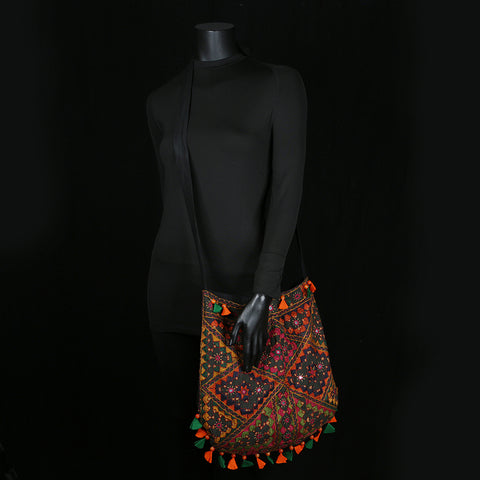 Handmade Embroidered Ladies Sling Bag - Mirror