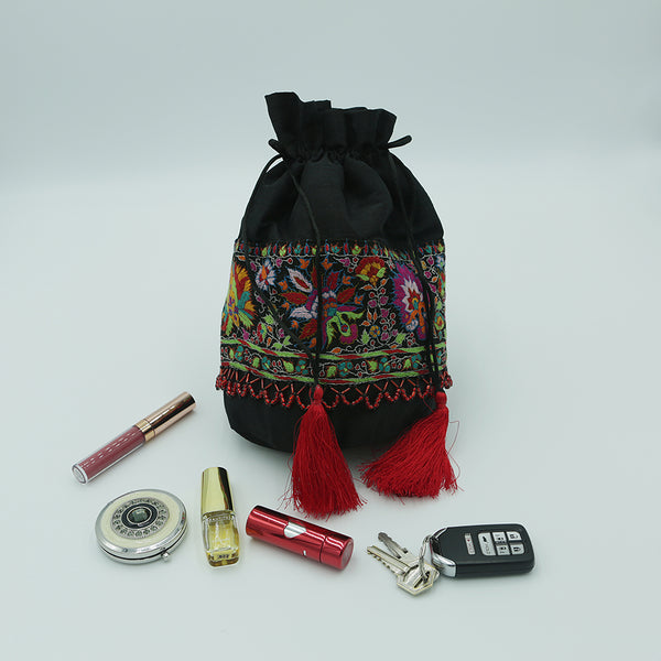 Handmade Potli Bag Black Lace