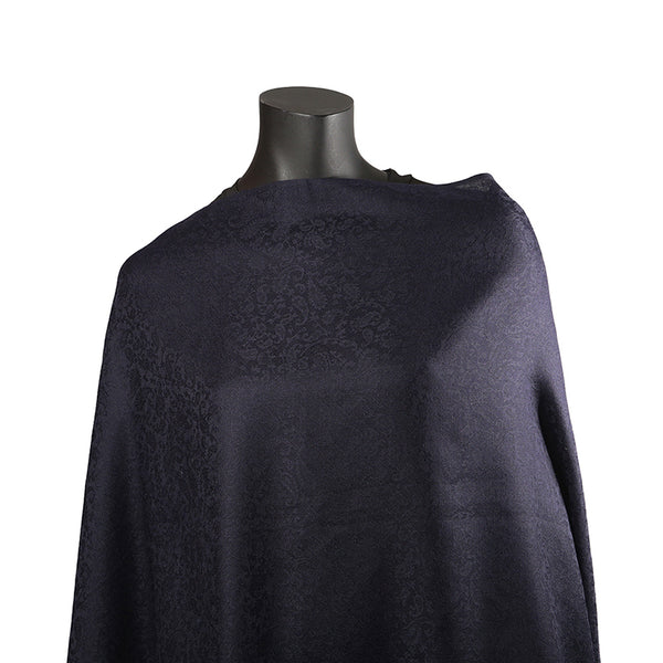 Handmade Pashmina Ladies Shawl / Scarf - Navy Blue Paisely