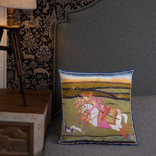 Art Premium  Decorative Throw Pillow & Cushion Hunting Party Bed