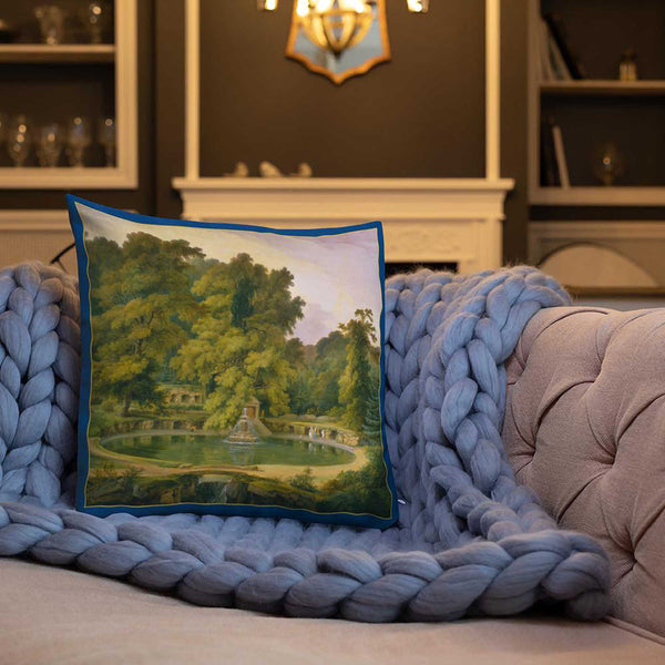 Vintage Art Print  Decorative Throw Pillow / Cushion including insert, 18x18  & 22x22 inches Delhi Landscape