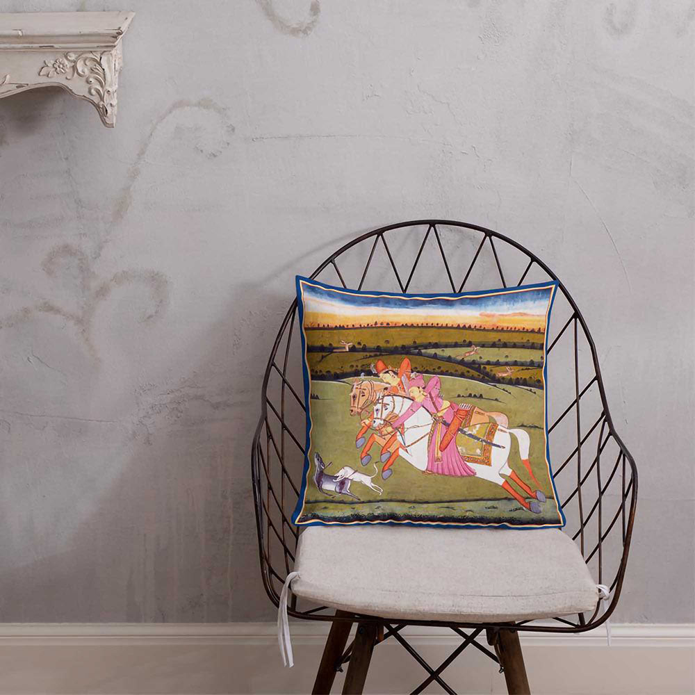 Art Premium  Decorative Throw Pillow & Cushion Hunting Party Chair