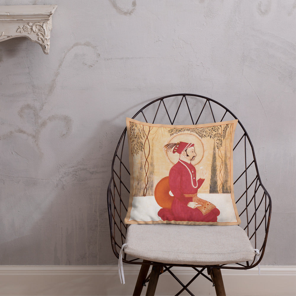 Vintage Art Print  Decorative Throw Pillow / Cushion including insert, 18x18  & 22x22 inches Jahangir
