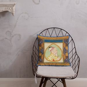 Antique Art Print Decorative Throw Pillow & Cushion Emperor Chair