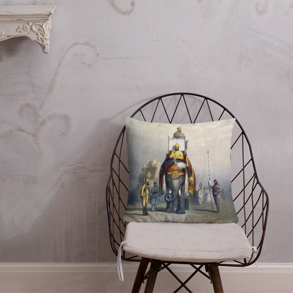 Vintage Art Print  Decorative Throw Pillow / Cushion including insert, 18 x 18 inches & 22 x 22 inches The sawari
