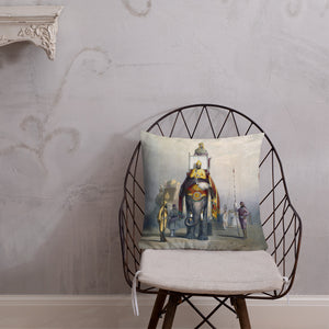 Vintage Art Print  Decorative Throw Pillow / Cushion including insert, 18 x 18 inches & 22 x 22 inches The sawari
