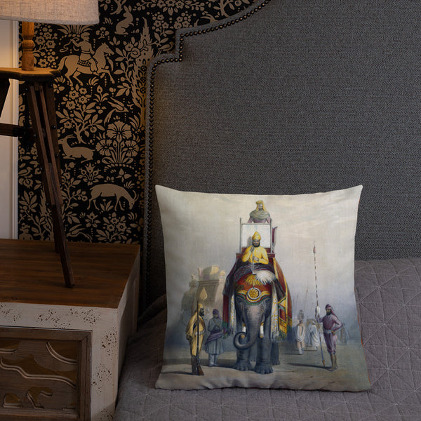 Vintage Art Print  Decorative Throw Pillow / Cushion including insert, 18 x 18 inches & 22 x 22 inches The sawari