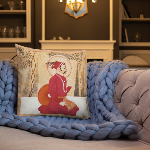 Vintage Art Print  Decorative Throw Pillow / Cushion including insert, 18x18  & 22x22 inches Jahangir