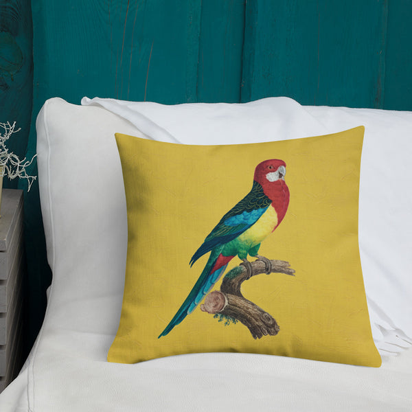 Antique Art Print Decorative Throw Pillow & Cushion Eastern Rosella couch