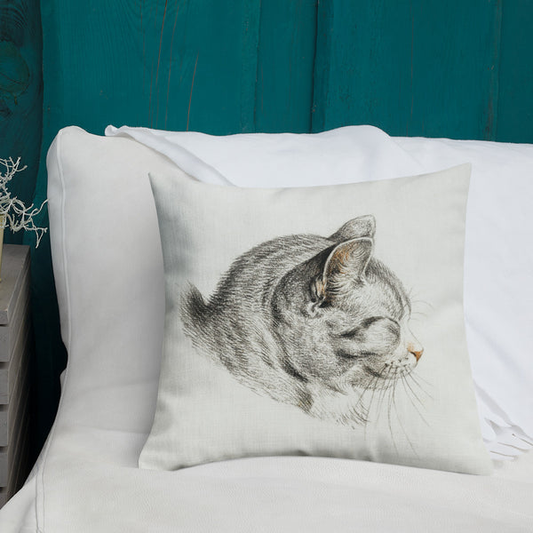 Vintage Art Print  Decorative Throw Pillow / Cushion including insert, 18x18  & 22x22 inches Cats 3