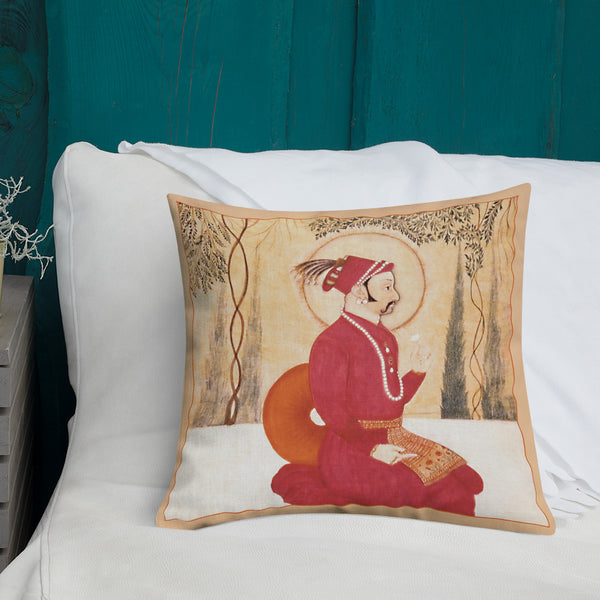 Vintage Art Print  Decorative Throw Pillow / Cushion including insert, 18x18  & 22x22 inches Jahangir