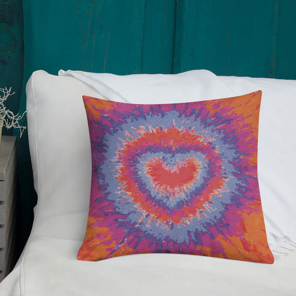 Limited Edition Tie & Dye Print Throw Pillow / Cushion, 18 x 18 in and 22 x 22 in Holi 4