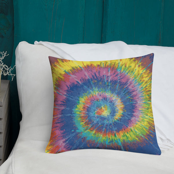 Limited Edition Tie & Dye Print Throw Pillow / Cushion, 18 x 18 in and 22 x 22 in Holi 3