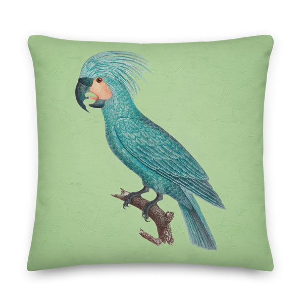 Antique Art Print Decorative Throw Pillow & Cushion Palm Cockatoo
