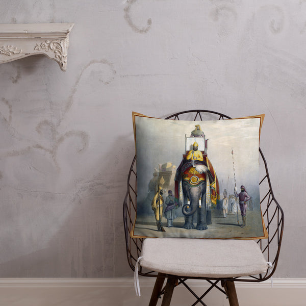 Vintage Art Print  Decorative Throw Pillow / Cushion including insert, 18 x 18 inches & 22 x 22 inches The sawari