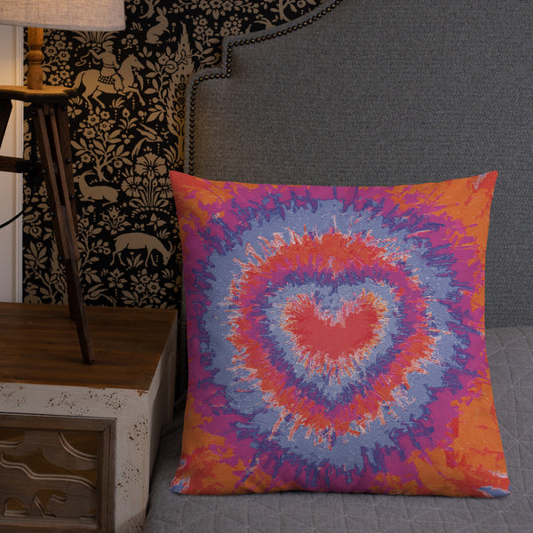 Limited Edition Tie & Dye Print Throw Pillow / Cushion, 18 x 18 in and 22 x 22 in Holi 4