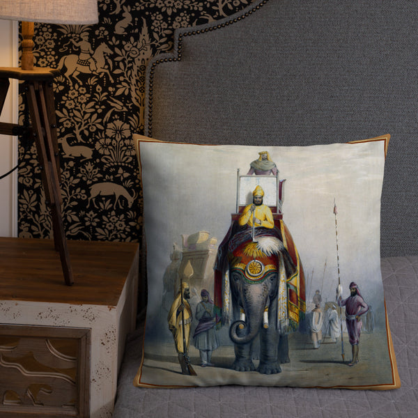 Vintage Art Print  Decorative Throw Pillow / Cushion including insert, 18 x 18 inches & 22 x 22 inches The sawari