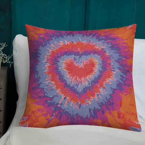 Limited Edition Tie & Dye Print Throw Pillow / Cushion, 18 x 18 in and 22 x 22 in Holi 4