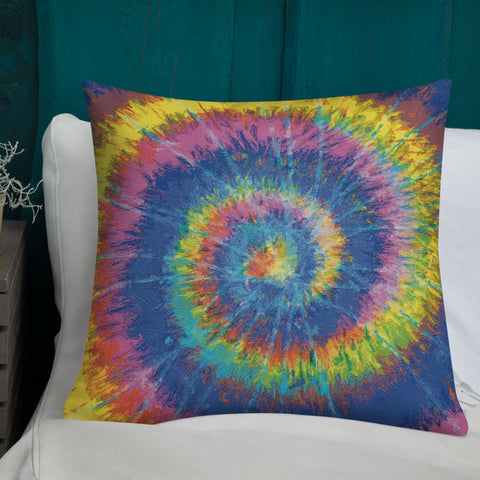 Limited Edition Tie & Dye Print Throw Pillow / Cushion, 18 x 18 in and 22 x 22 in Holi 3