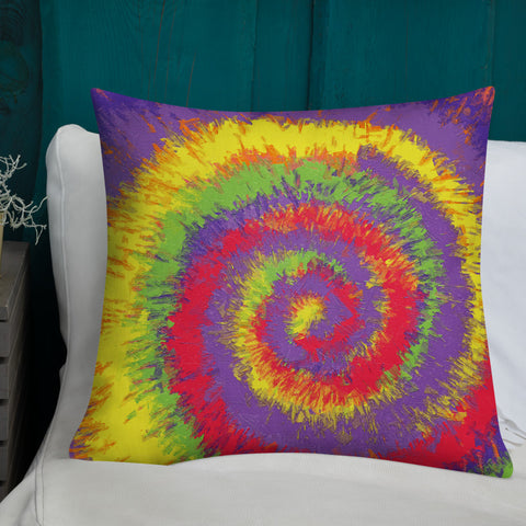 Limited Edition Tie & Dye Print  Decorative Throw Pillow & Cushion, 18 x 18 in and 22 x 22 in Holi 1