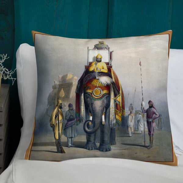Vintage Art Print  Decorative Throw Pillow / Cushion including insert, 18 x 18 inches & 22 x 22 inches The sawari