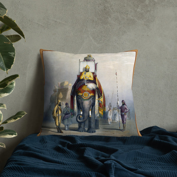 Vintage Art Print  Decorative Throw Pillow / Cushion including insert, 18 x 18 inches & 22 x 22 inches The sawari