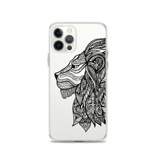 iPhone Case Mandala Lion White Background