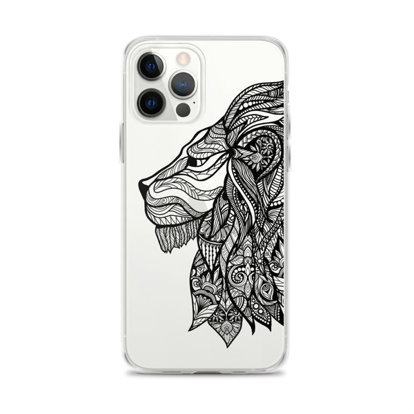 iPhone Case Mandala Lion Transparent Background
