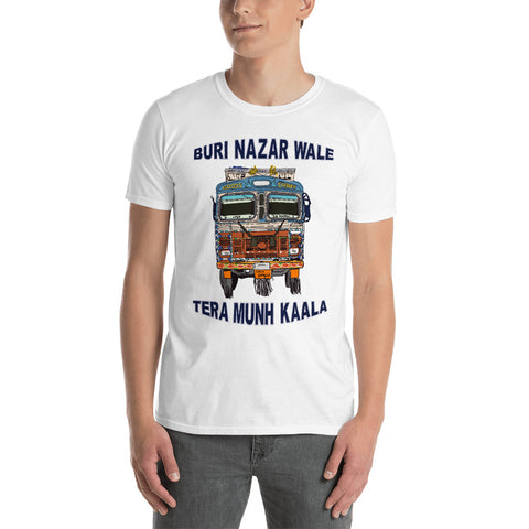 Cotton Unisex T-Shirt Truck Art White