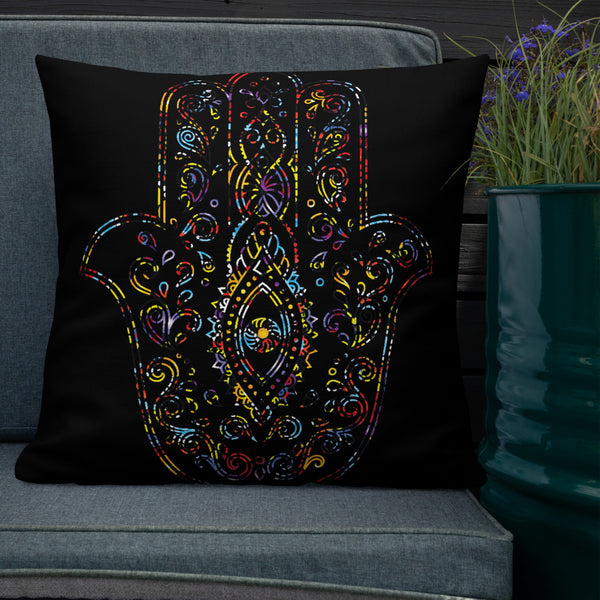 Antique Art Print Decorative Throw Pillow & Cushion - Hamsa