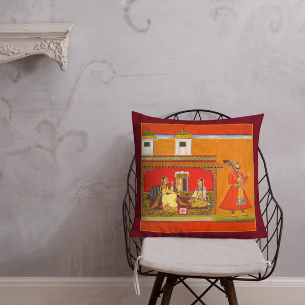 Vintage Art Print  Decorative Throw Pillow / Cushion including insert, 18x18  & 22x22 inches  Friends
