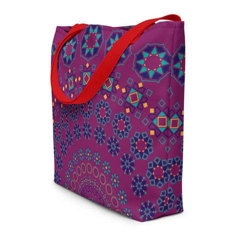 Traditional South Asian Mandala Design Beach Bag