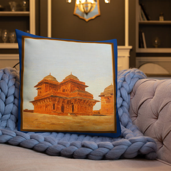 Antique Art Print Decorative Throw Pillow & Cushion Sikri Sandstone