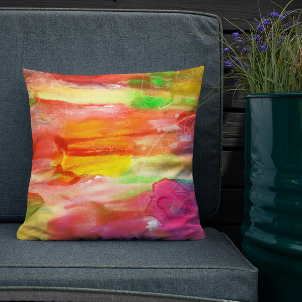 Antique Art Print  Decorative Throw Cushion & Pillow  - Holi Mandala 2
