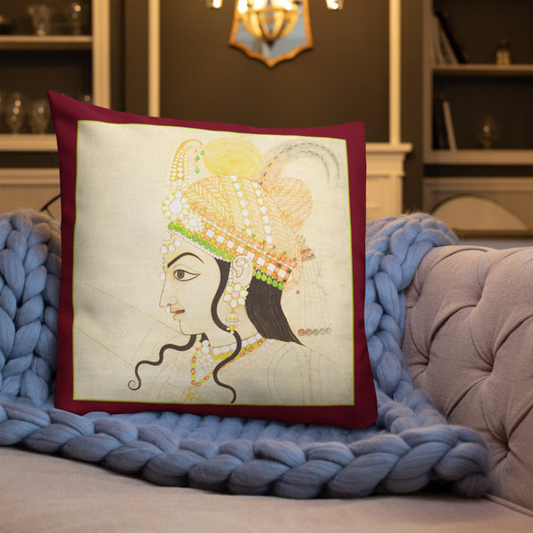 Vintage Art Print  Decorative Throw Pillow / Cushion including insert, 18x18  & 22x22 inches Empress