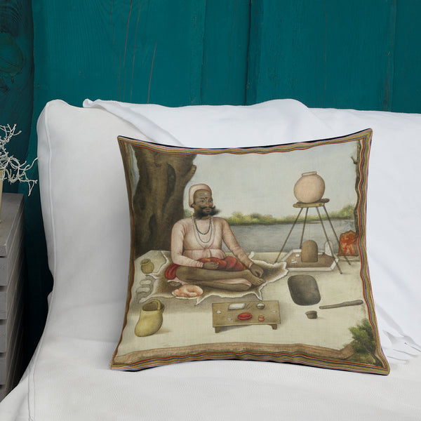 Antique Art Print Decorative Throw Pillow & Cushion Mendicant chair couch