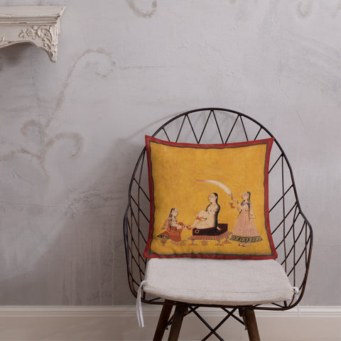Vintage Art Print  Decorative Throw Pillow / Cushion including insert, 18x18  & 22x22 inches Getting Ready